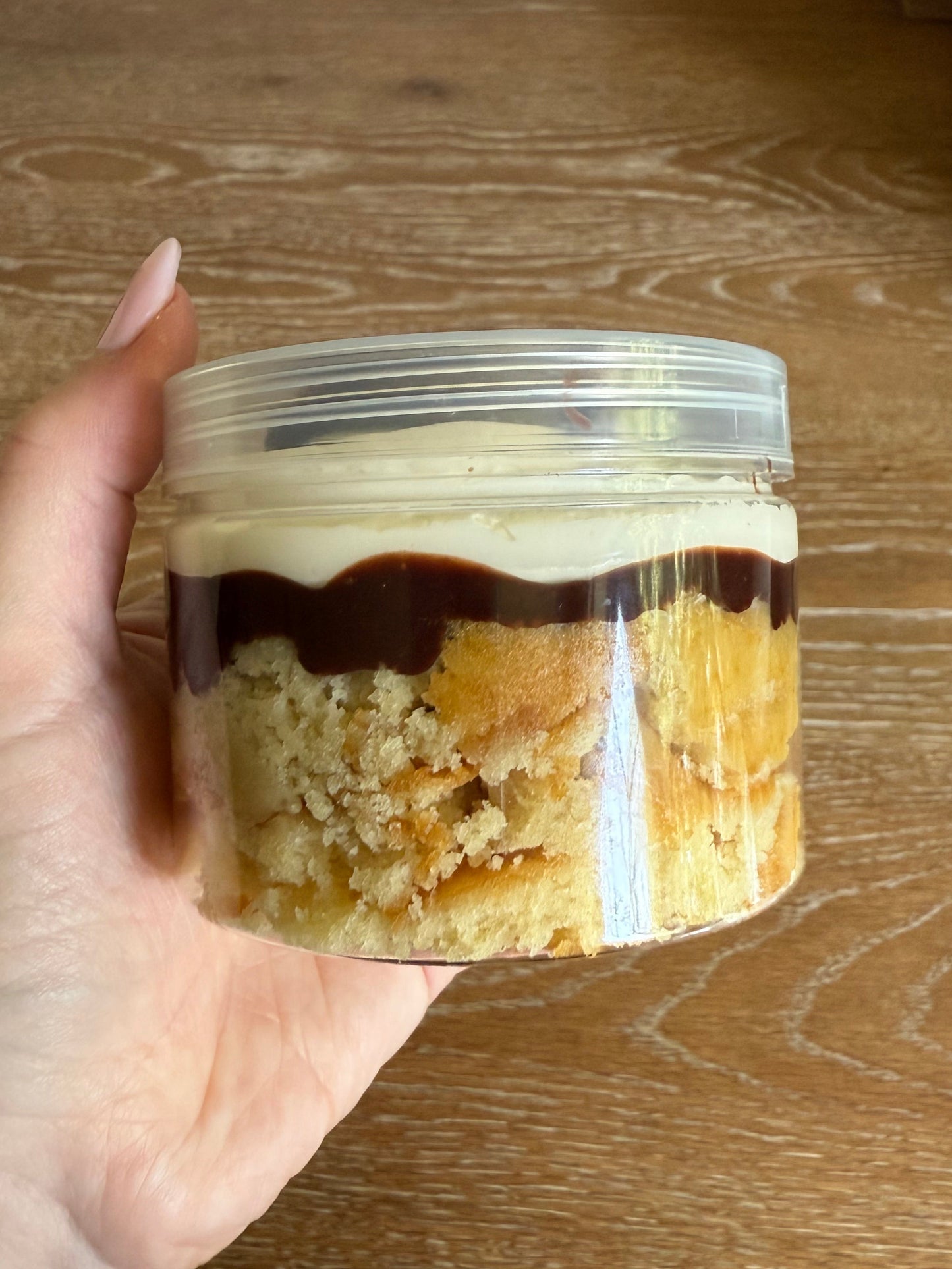 Cake Jar Trio: vanilla ganache | lemon raspberry | confetti